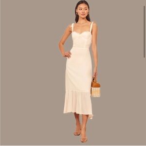 Reformation Nikita Dress in Ivory, NWT